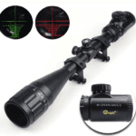 CVLIFE Optics Hunting Rifle Scope 6-24×50 AEO Red & Green Illuminated Crosshair Gun Scopes with Free Mounts