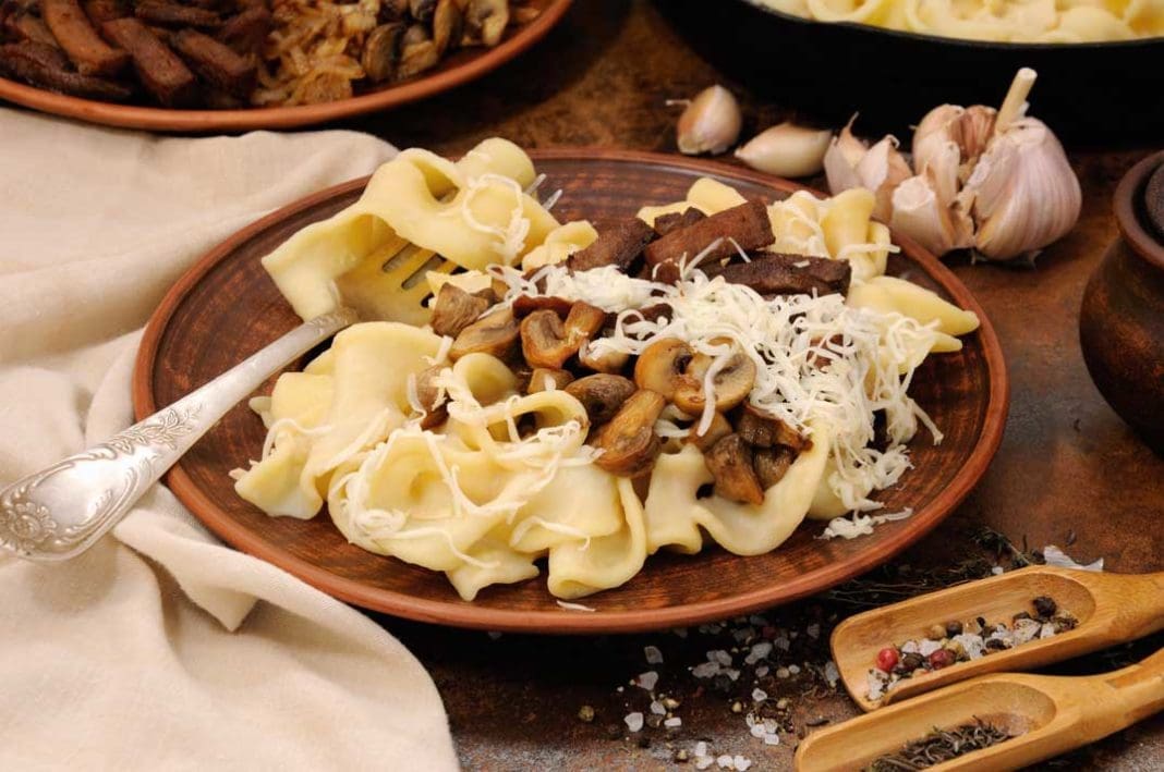 Creamy Venison Stroganoff Served Over Wide Egg Noodles | Hunting Magazine