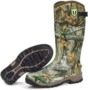 TIDEWE Rubber Hunting Boots, Waterproof Insulated Realtree & Mossy Oak Camo Warm Rubber Boots with 6mm Neoprene, Durable Outdoor Hunting Boots for Men Size 5-14 - Hunting Magazine