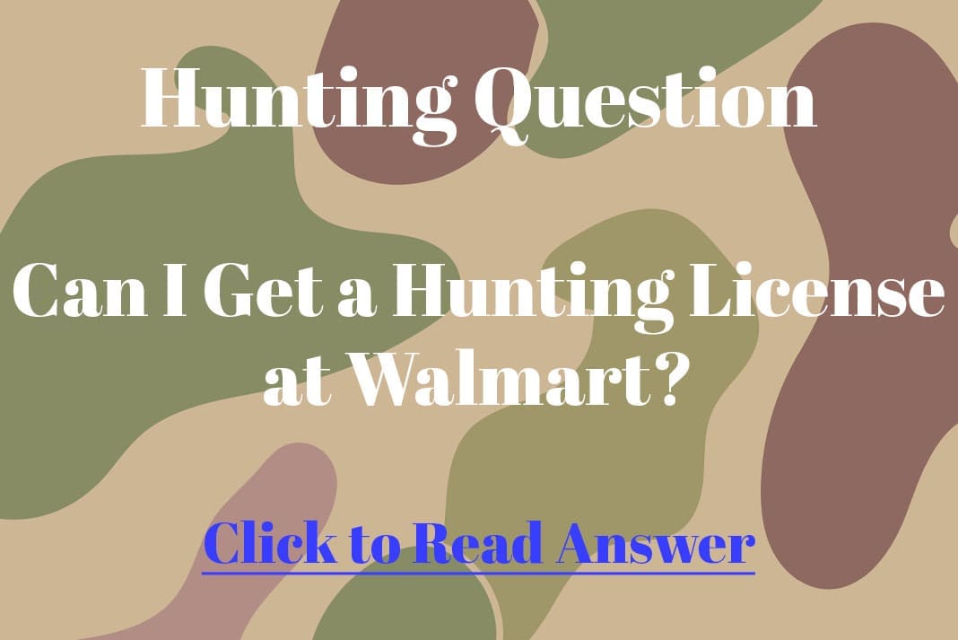 Reader's Question Can I Get a Hunting License at Walmart Hunting