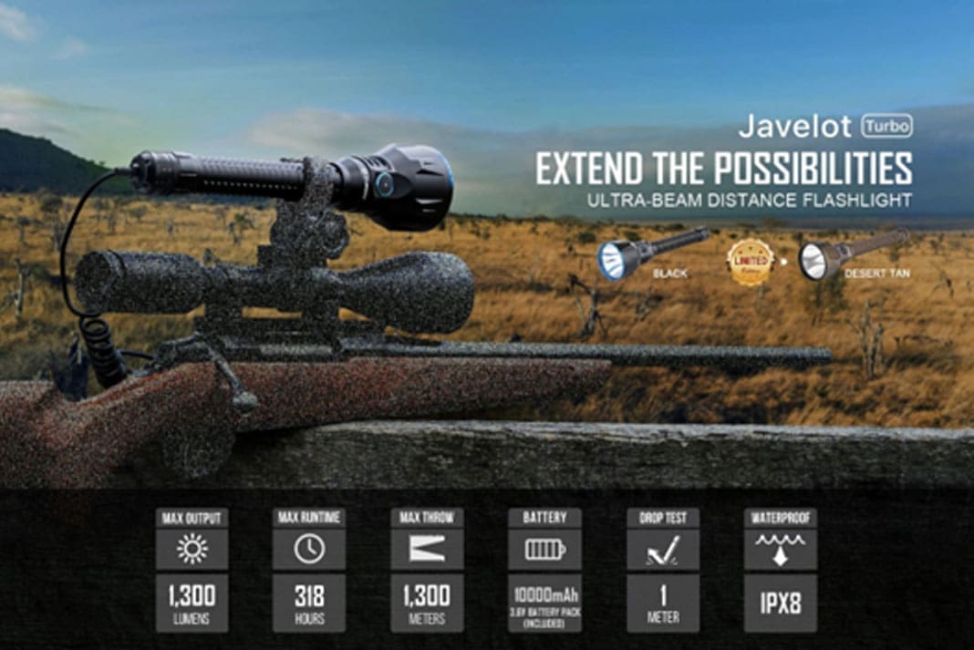 Javelot Turbo Spotlight Flashlight - Hunting Magazine