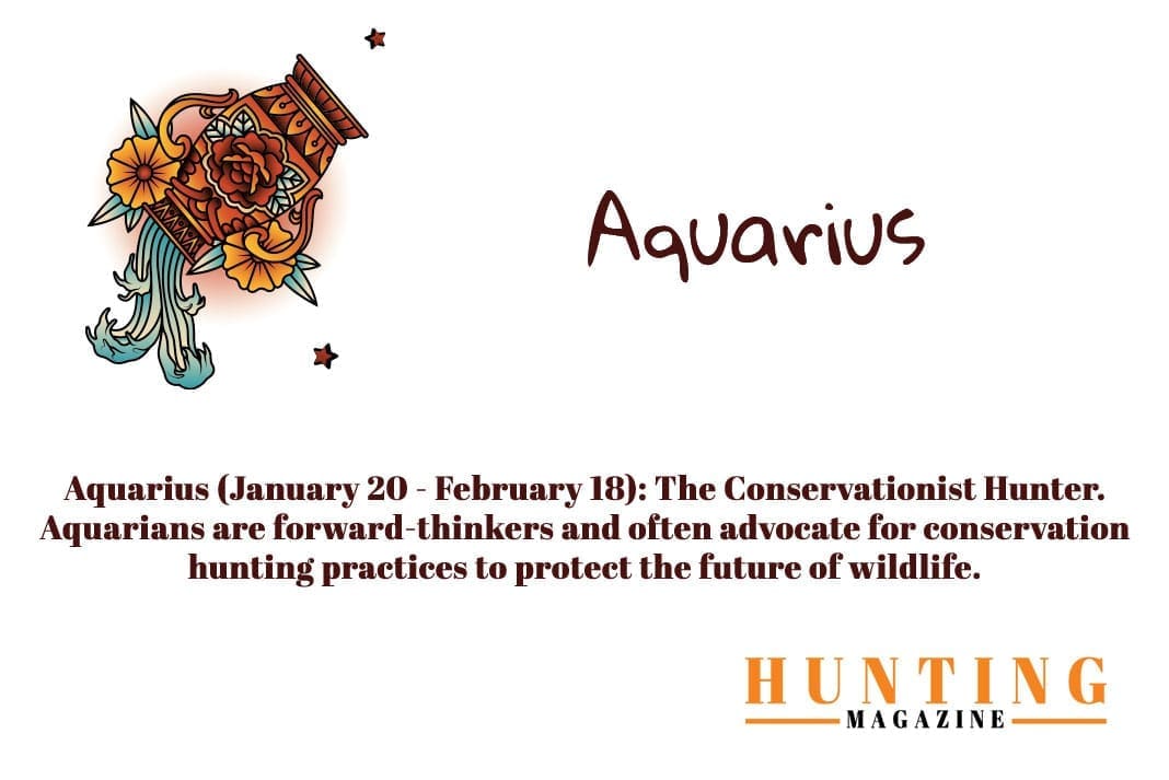 Hunting Magazine Horoscope: Hunting Zodiac Signs: Aquarius