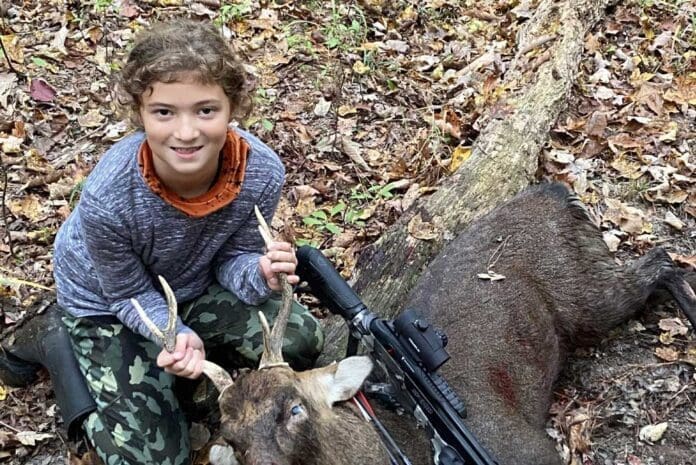 Youth Hunter Jenna Hoffman - Maryland Sika Deer Shot with Crossbow - Hunting Magazine Photos