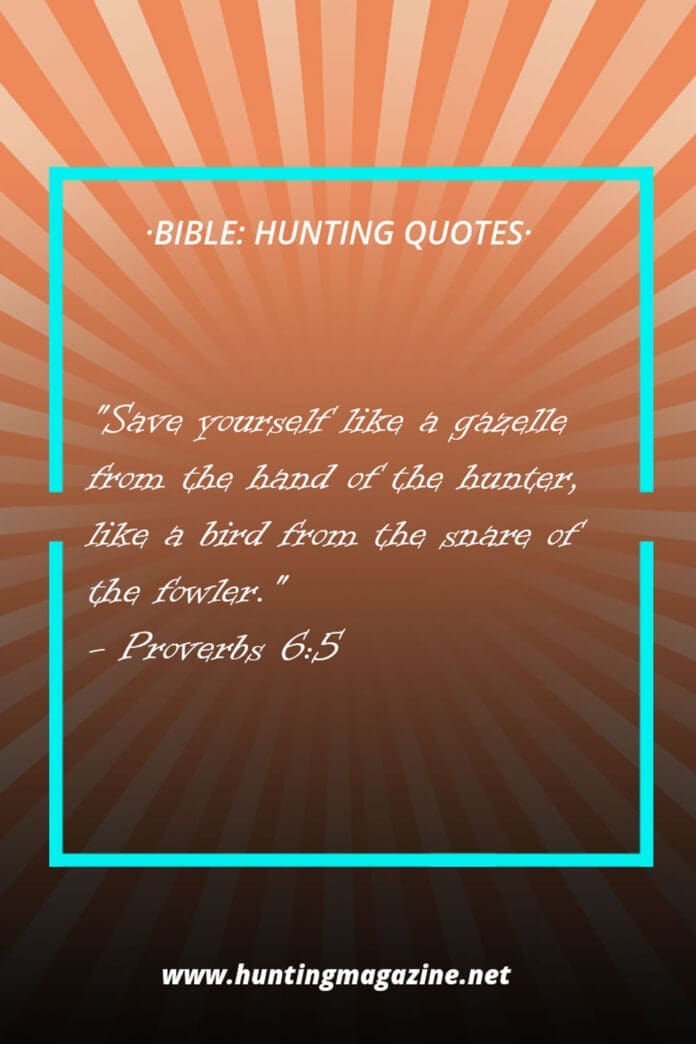Hunting Quotes from the Bible - Proverbs 6:5 - Hunting Magazine