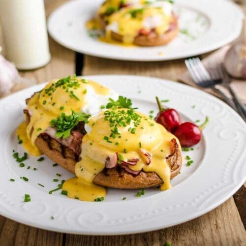 Backcountry Benedict - A play on the classic Eggs Benedict, a rustic, outdoorsmans breakfast recipe