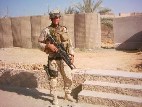 SSG Michael Burns in Iraq on Duty