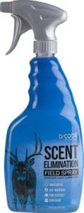 D/Code by Code Blue® field spray is specially formulated to eliminate up to 99.9% of odor-causing bacteria.