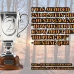 2nd Place Winner Hunting Magazine Quiz