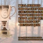 3rd Place Winner Hunting Magazine Quiz