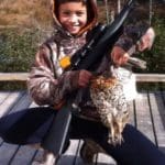 2012 Photo of Brandon Ryan with a Partridge he shot with a 410 Remington Shotgun