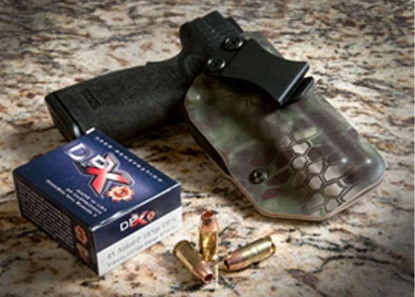 Springfield Armory XD45 and Corbon DPX ammo from the author. The aim of hollow point ammo is to extend and pass all of its energy to the target. Ball ammunition does not extend (full metal jacket-FMJ) and appears to penetrate over, making it somewhat inefficient.