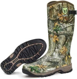 TIDEWE Rubber Hunting Boots, Waterproof Insulated Realtree & Mossy Oak Camo Warm Rubber Boots with 6mm Neoprene, Durable Outdoor Hunting Boots for Men Size 5-14 - Hunting Magazine