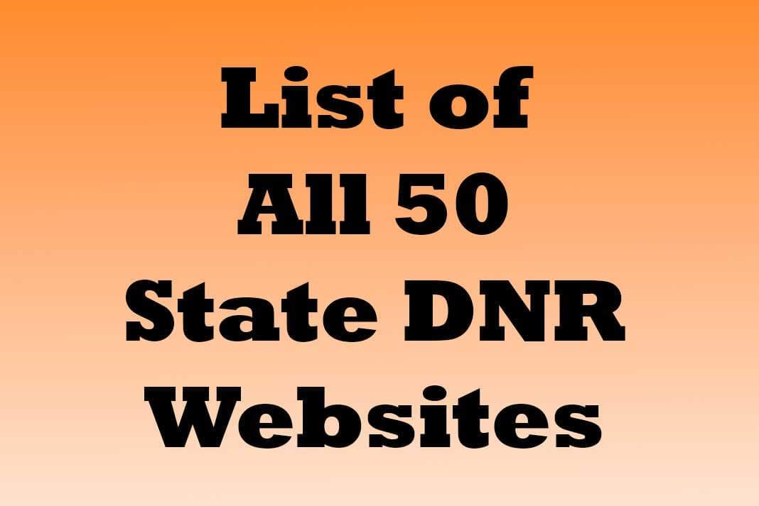 List of All 50 State DNR Websites