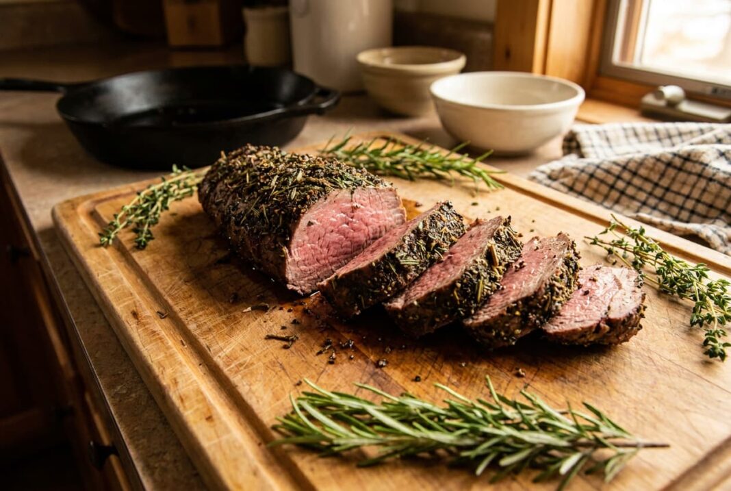 Herb Crusted Bear Tenderloin