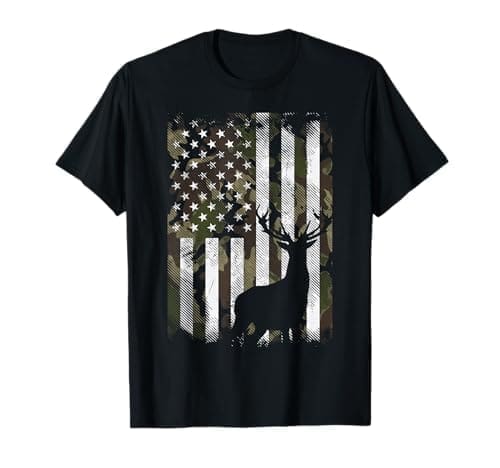 Camouflage Deer Hunting Dad Gift T Shirt