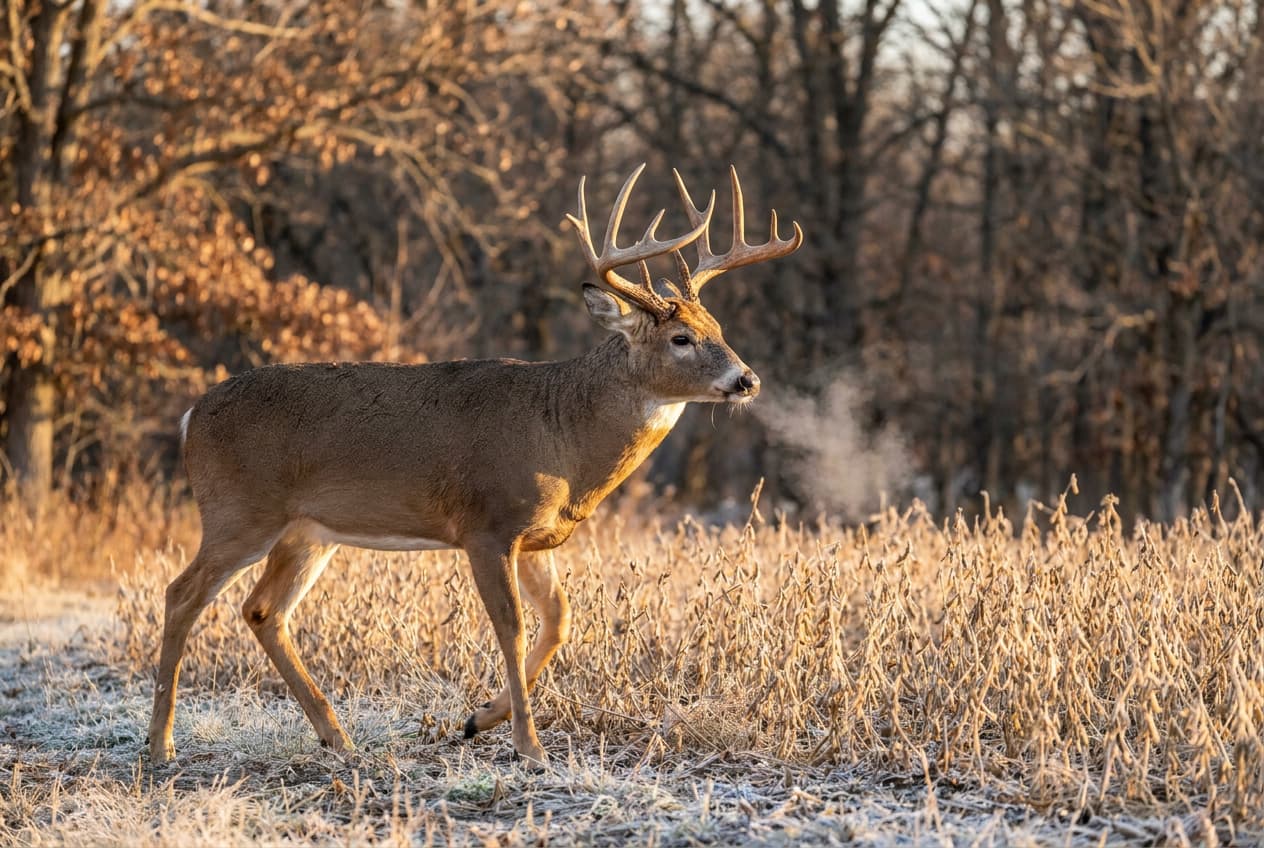 Mature whitetail buck during the Minnesota rut in early November Mature whitetail buck during the Minnesota rut in early November