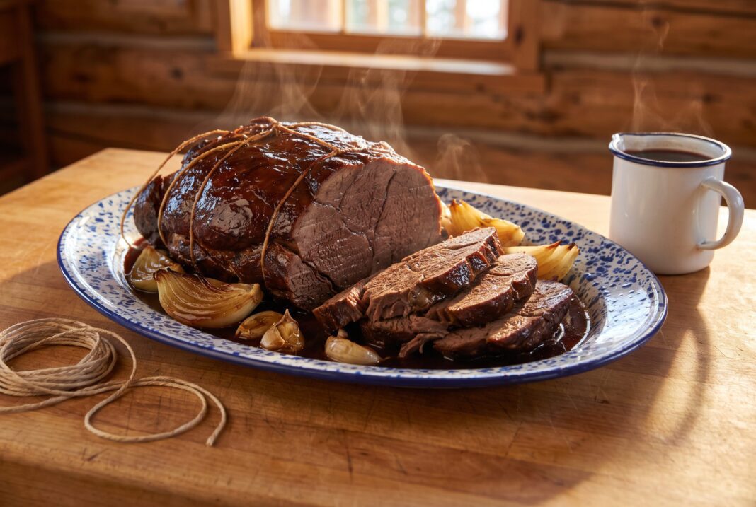 Moose Roast Recipe in the Slow Cooker with Root Vegetables